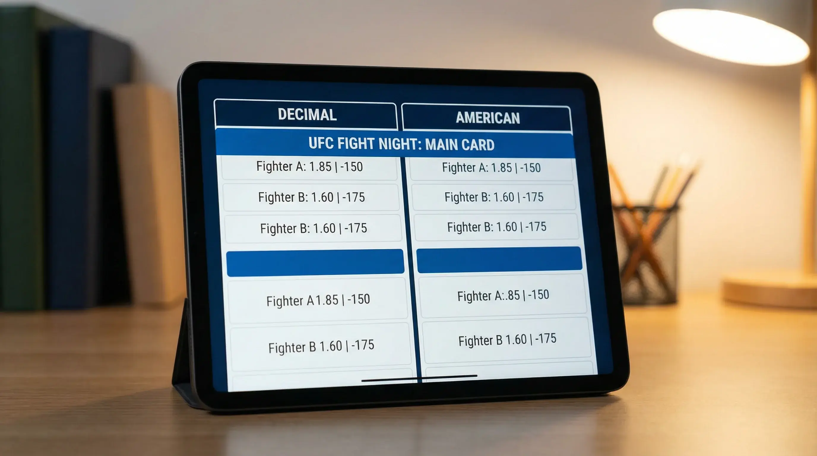 Comprendre les formats de cotes pour les paris UFC